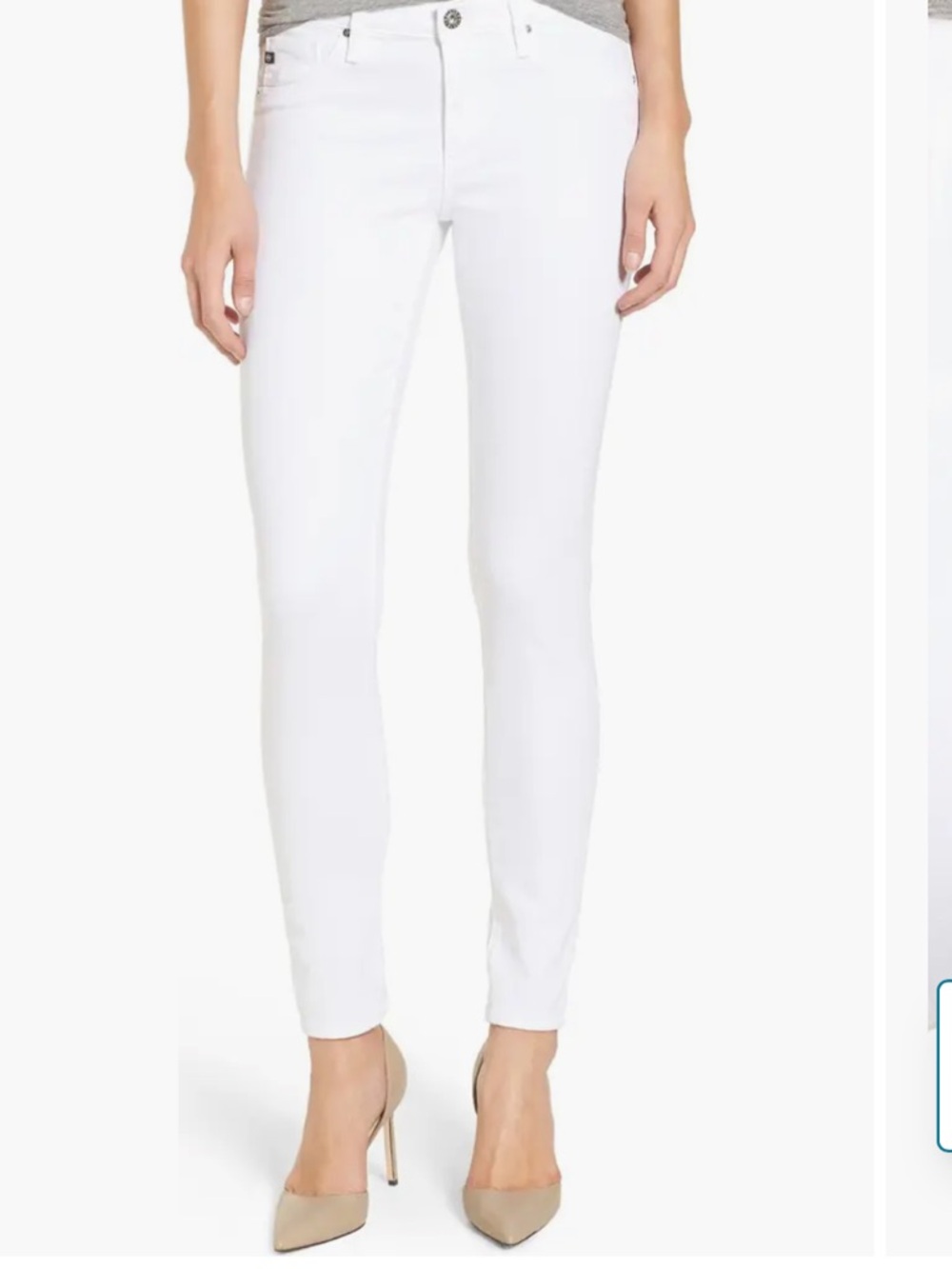AG Adriano Goldschmied White Skinny Jeans 26R